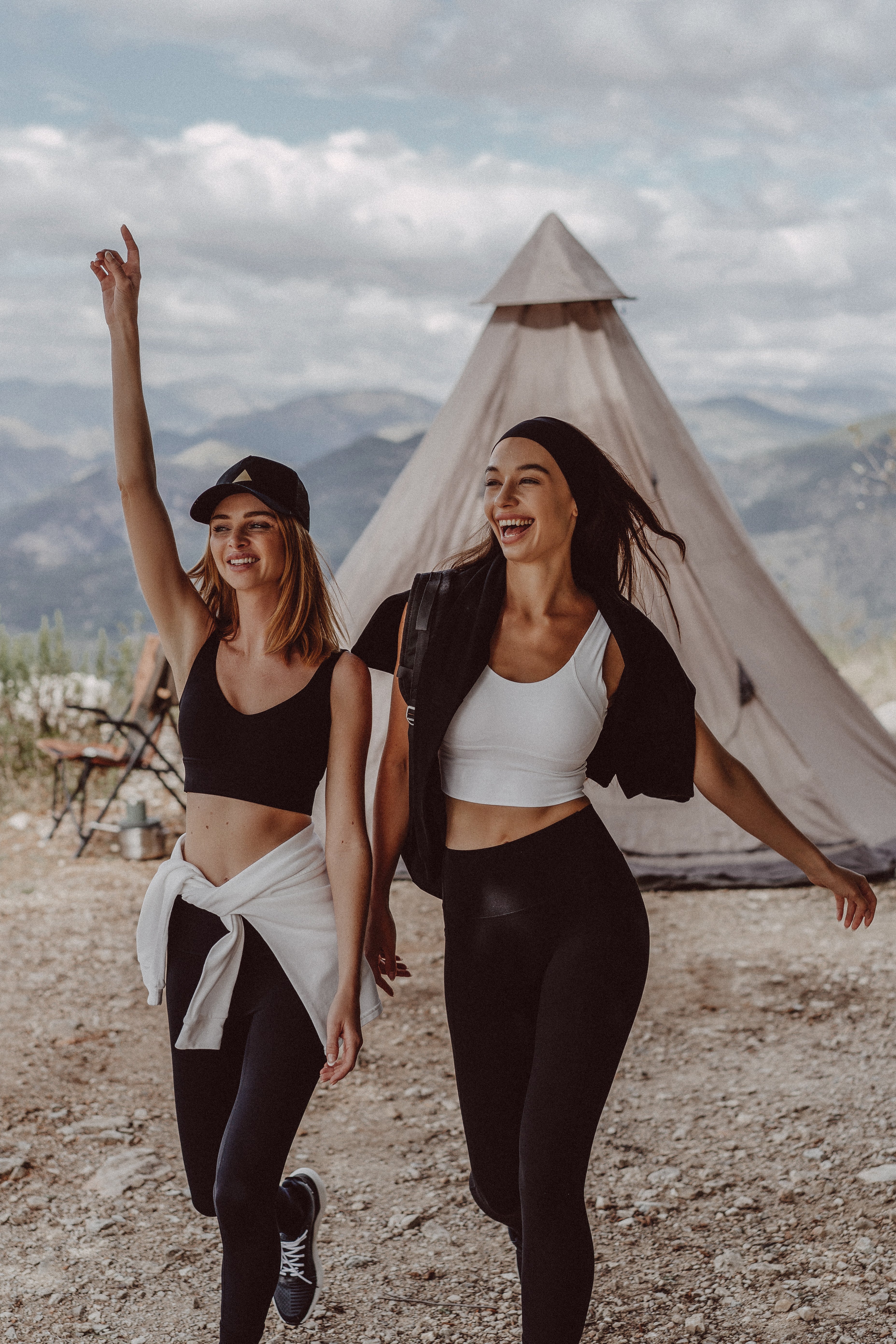 Women in  Haute Hike sportswear having fun outdoor